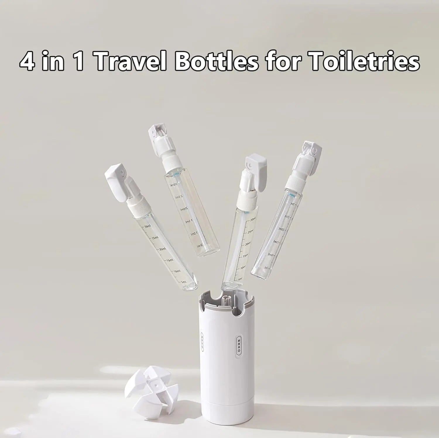 Ultimate 4-In-1 Travel Dispenser: Leak-Proof Cosmetic Shampoo & Lotion Storage for Effortless Journeys