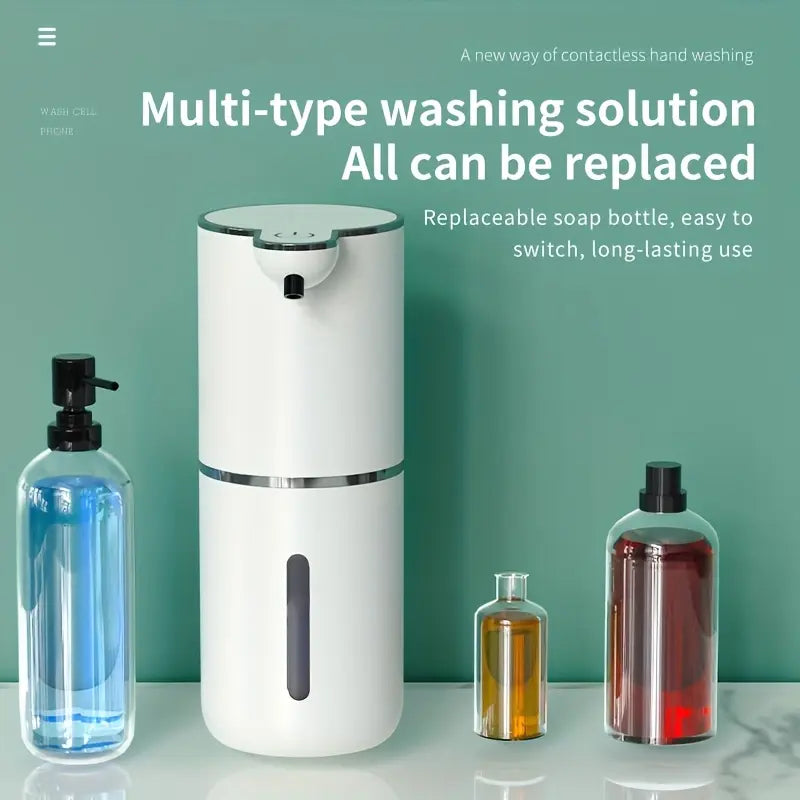 Upgrade Your Hygiene Routine with the 380Ml Touchless Automatic Soap Dispenser - Sleek Wall-Mounted Design, USB Rechargeable, Perfect for Kitchen and Bathroom