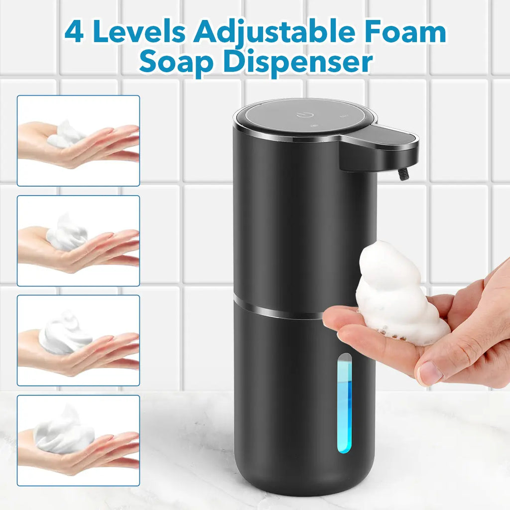 Upgrade Your Hygiene Routine with the 380Ml Touchless Automatic Soap Dispenser - Sleek Wall-Mounted Design, USB Rechargeable, Perfect for Kitchen and Bathroom